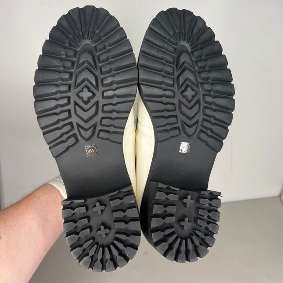 Lane Bryant White Patent Lug Sole Loafers Size 9W - Picture 8 of 11